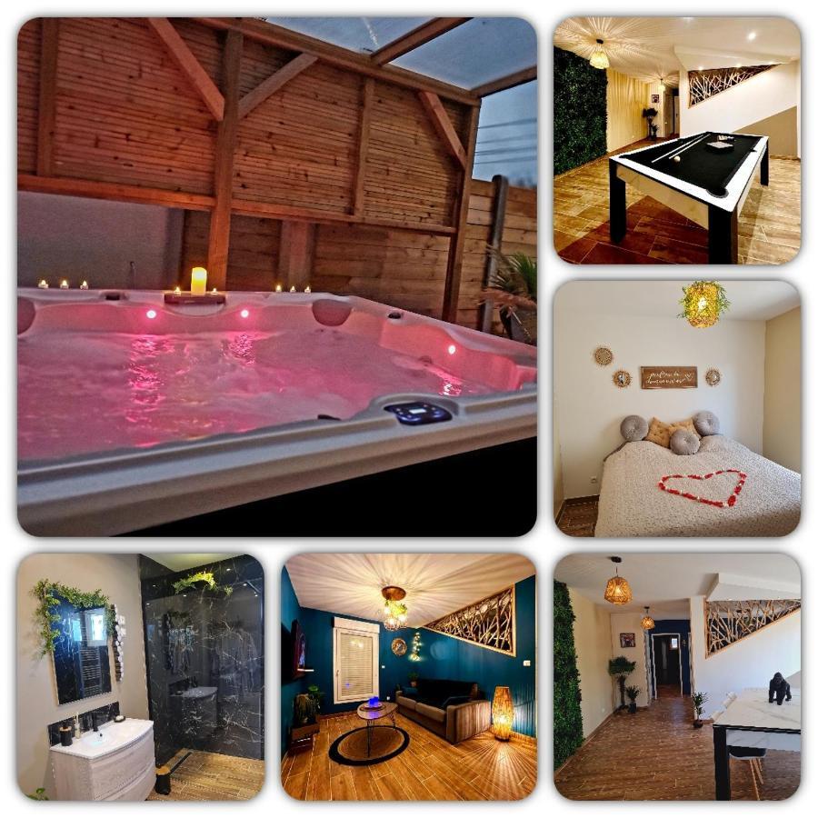 A Fleur De Spa : Maison Chaleureuse Avec Spa Privatif Et Billard. Coulogne Luaran gambar